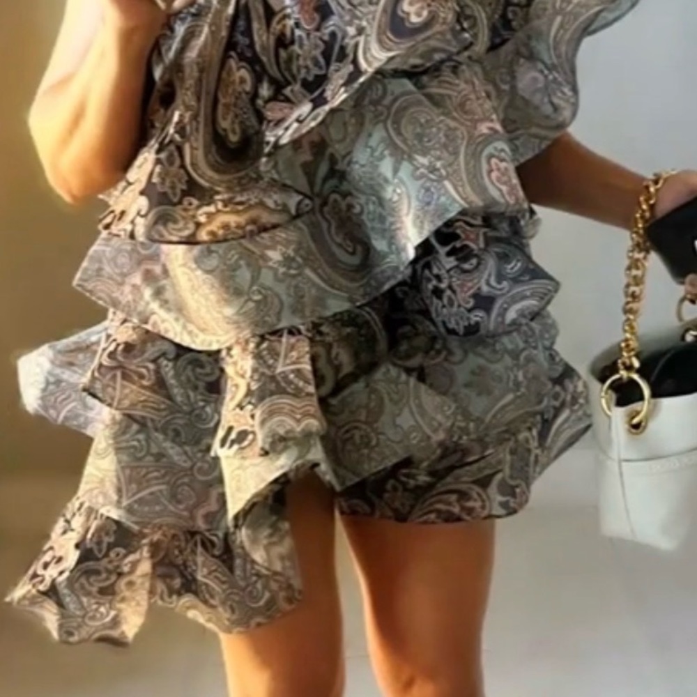 One-Shoulder Ruffle Mini Dress - Picture 5 of 5